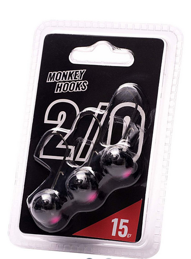 Monkey Lures Monkey Hooks 2/0 Black/Pink