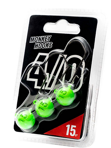 Monkey Lures Monkey Hooks 4/0 Green/White