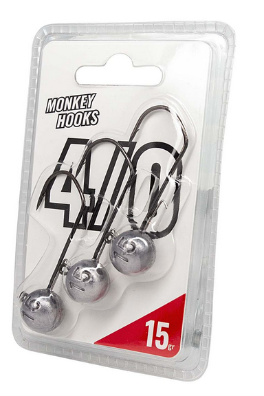 Monkey Lures Monkey Hooks 4/0 Raw Lead
