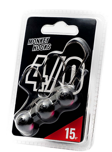 Monkey Lures Monkey Hooks 4/0 Black/Pink